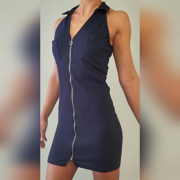 Zip Up Mini Dress - Picture 4 of 9